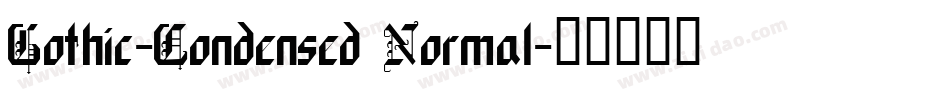 Gothic-Condensed Normal字体转换